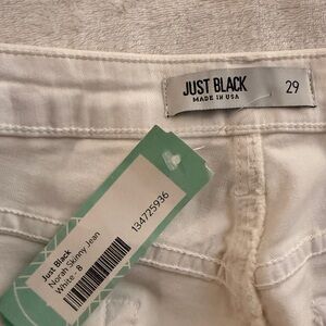 Just Black Denim White Jeans NWT
